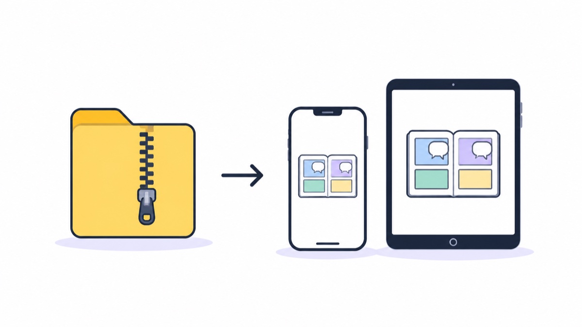 iPhone/iPad Can't Open CBZ, CBR Files? Comic Format Explained in One Article (2026)